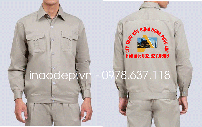 In đồng phục bảo hộ Công ty TNHH xây dựng Hùng Phúc Lộc | In dong phuc bao ho