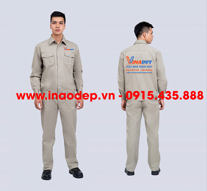 In đồng phục bảo hộ Nội thất trần gỗ Vinaduy | In dong phuc bao ho