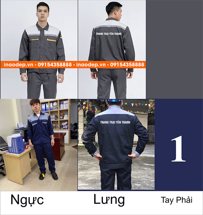 In đồng phục bảo hộ Trang trại Yên Thanh | In dong phuc bao ho