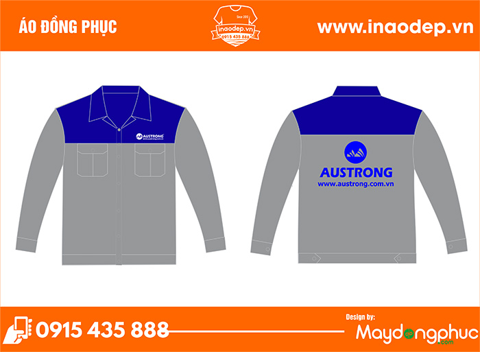 In áo bảo hộ công ty AUSTRONG | In ao bao ho