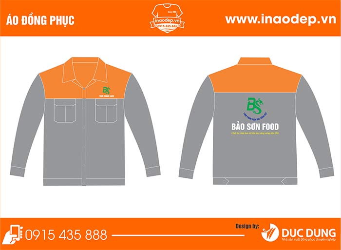 In  áo bảo hộ Công ty Bảo Sơn Food | In dong phuc bao ho