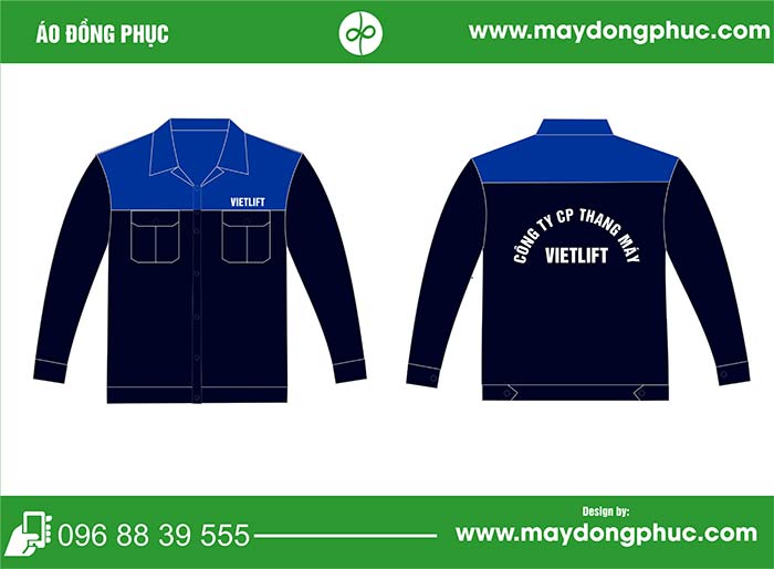 In áo bảo hộ Công ty CP Thang máy Vietlift | In dong phuc bao ho