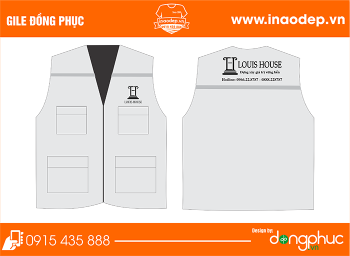 In áo bảo hộ công ty LouisHouse | In ao bao ho