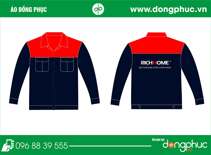 In áo bảo hộ công ty Rich Home | In ao dong phuc bao ho
