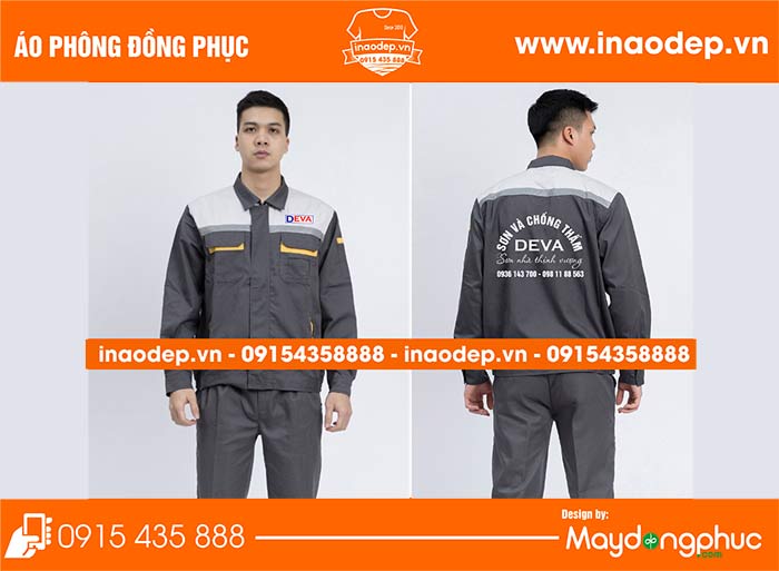 In áo bảo hộ Công ty Sơn chống thấm Deva | In ao bao ho dong phuc