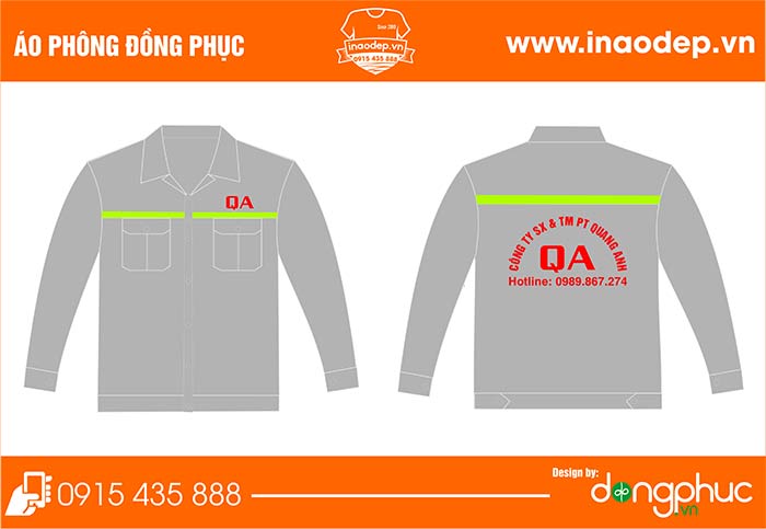 In áo bảo hộ Công ty SX & TM PT Quang Anh | In dong phuc bao ho