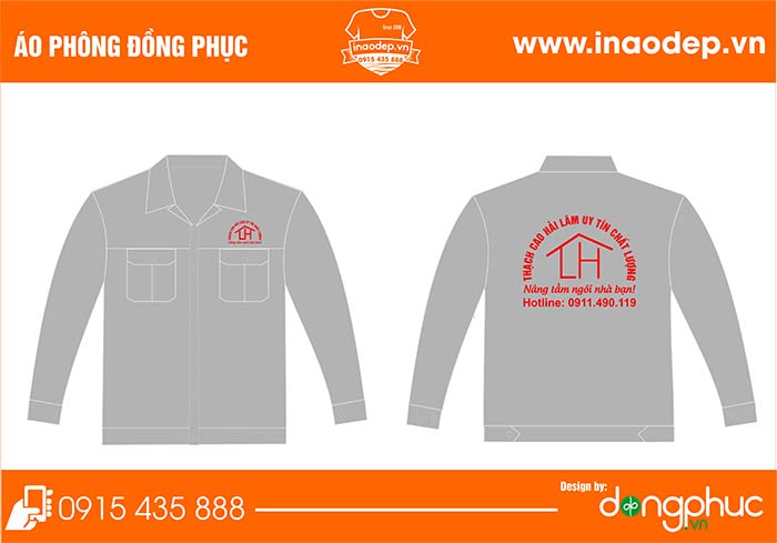 In áo bảo hộ Công ty Thạch cao Hải Lâm | In dong phuc bao ho