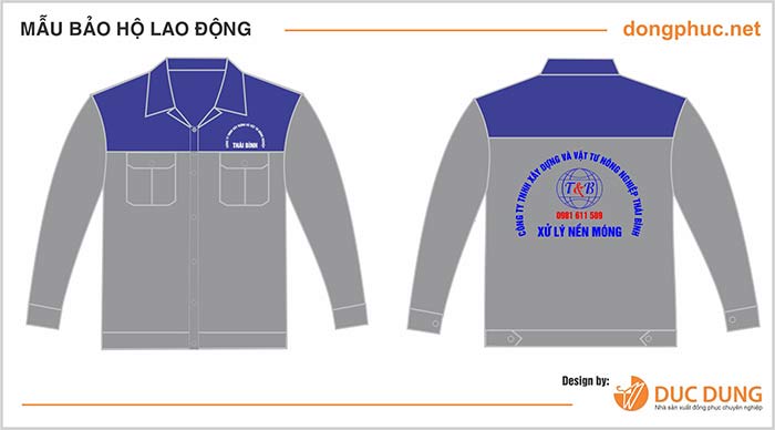 In áo bảo hộ Công ty TNHH Xây dựng & Vật tư nông nghiệp Thái Bình | In dong phuc bao ho