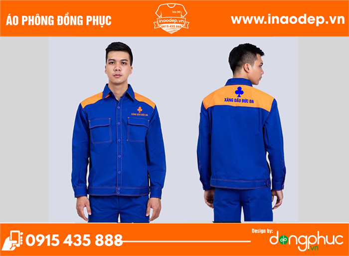 In áo bảo hộ cửa hàng xăng dầu ĐỨC BÁ | In ao bao ho