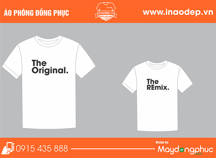 In áo chữ The Original | In ao phong dong phuc
