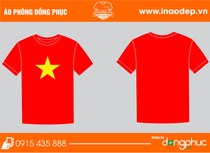 In áo phông ngôi sao vàng | In ao cong ty