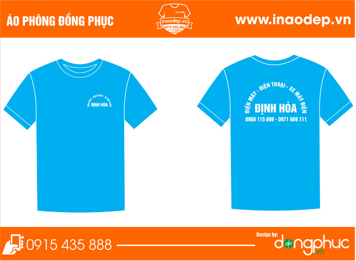 In áo cửa hàng Định Hòa | In ao cong ty