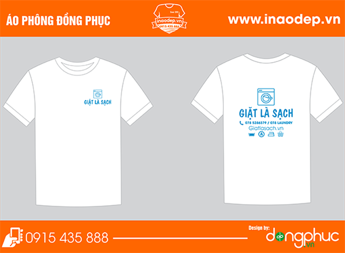 In áo cửa hàng Giặt Là Sạch | In ao cong ty