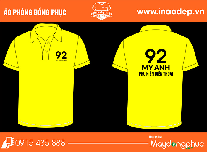 In áo cửa hàng phụ kiện điện thoại My Anh | In ao cong ty nha hang