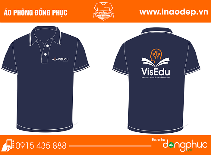 In áo đồng phục công ty VisEdu | In ao phong phuc