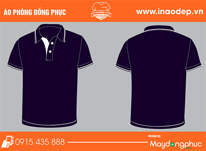 In áo đồng phục màu tím than | In ao phong dong phuc