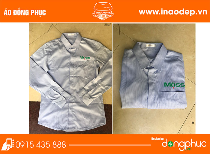 In áo đồng phục sơ mi MOSS | In ao so mi