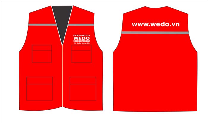 In áo gile đồng phục công ty Wedo | In ao gile dong phuc