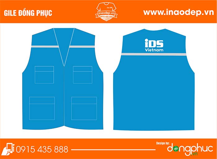 In áo gile đồng phục công ty IDS Việt Nam | In ao gile dong phuc