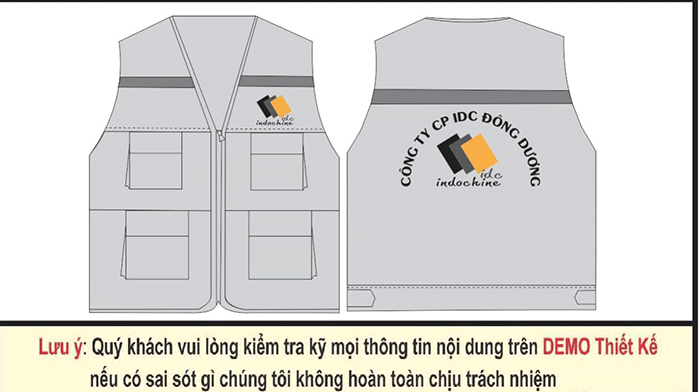 In áo gile bảo hộ Công ty CP IDC Đông Dương | In ao gile dong phuc