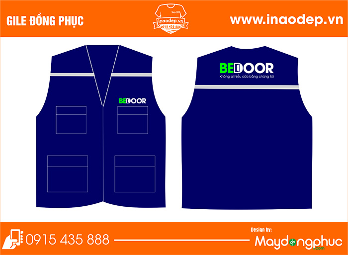 In áo Gile Công ty Bedoor | In ao Gile dong phuc