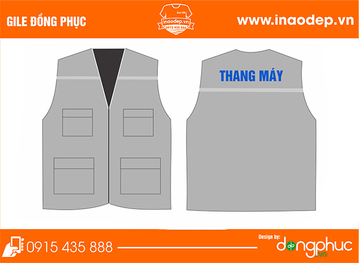 In áo Gile đồng phục Thang Máy Thanh Long | In ao Gile dong phuc