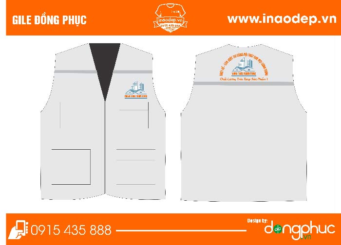 In áo gile công ty nội thất Minh thái | In ao gile dong phuc