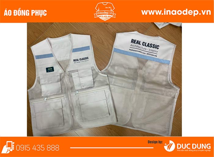 In áo gile đồng phục Công ty Real Classic | In ao gile dong phuc