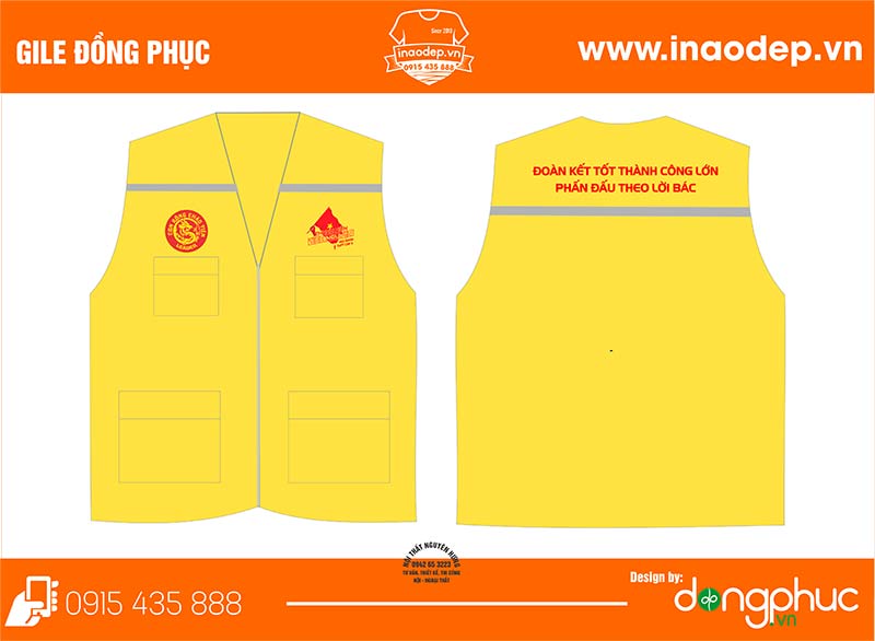 In áo gile Học nhóm THPT Cấp 3 | In ao gile dong phuc
