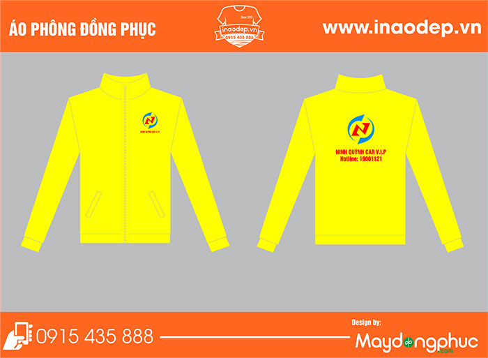 In áo gió Ninh Quỳnh Car VIP | In ao gio dong phuc