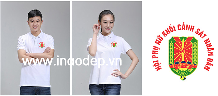 In áo hội phụ nữ khối cảnh sát nhân dân | In ao phong dong phuc