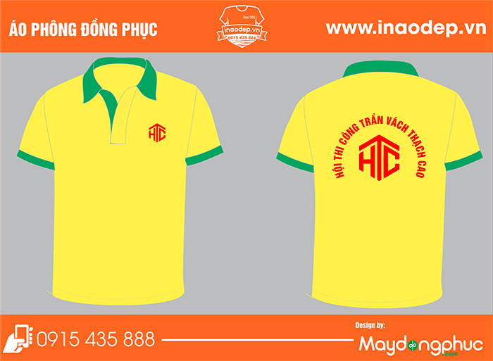 In áo Hội thi công trần vách thạch cao | In ao phong dong phuc