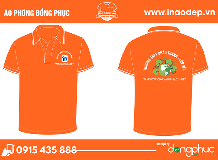 In áo lớp 8/1 Trường THPT Châu Thành | In ao phong hop lop