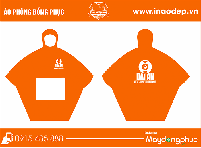 In áo mưa Công ty thiết bị bảo mật Đại An | In ao mua dong phuc