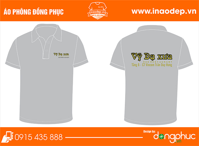 In áo nhà hàng Vỹ Dạ Xưa | In ao cong ty