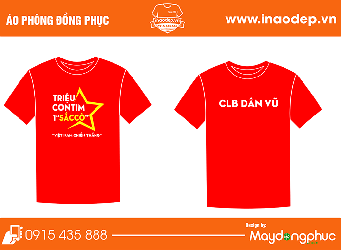 In áo phông CLB Dân Vũ | In ao phong dong phuc
