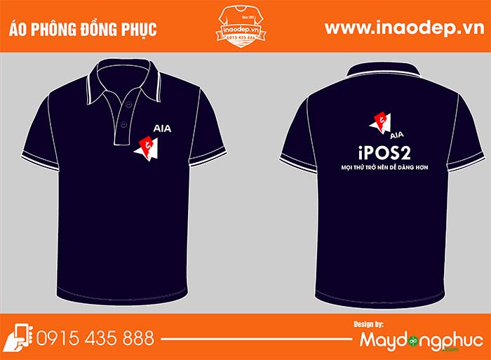 In áo phông công ty AIA IPOS2 | In ao phong dong phuc