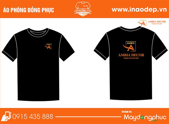 In áo phông công ty Ambia Decor | In ao phong dong phuc