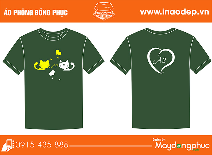 In áo phông hình con mèo | In ao phong dong phuc