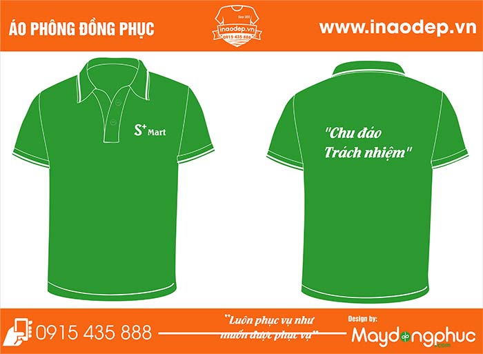 In áo phông siêu thị S mart | In ao phong dong phuc