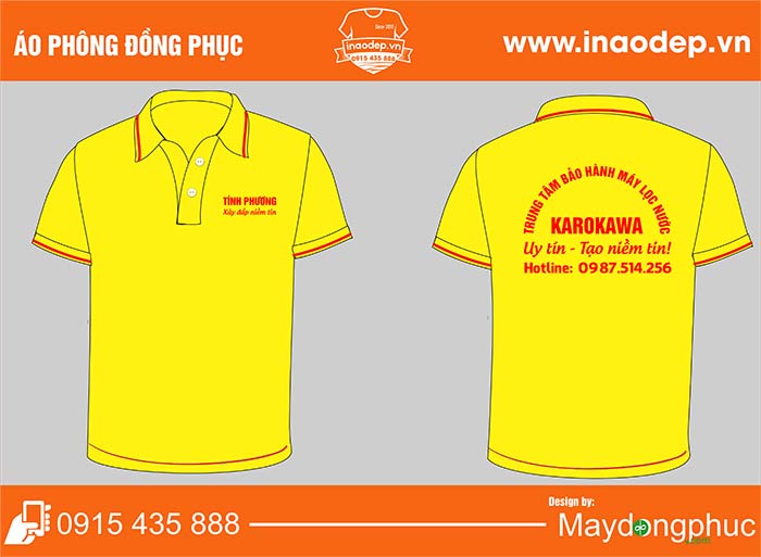 In áo phông Trung tâm bảo hành máy lọc nước Tính Phương | In ao phong dong phuc