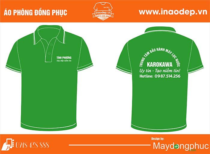 In áo phông Trung tâm bảo hành máy lọc nước Tính Phương | In ao phong dong phuc