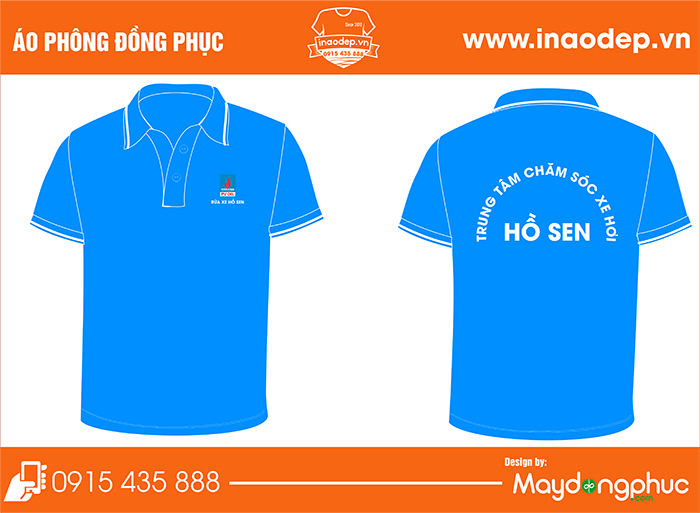 In áo phông Trung tâm chăm sóc xe hơi Hồ Sen | In ao phong dong phuc