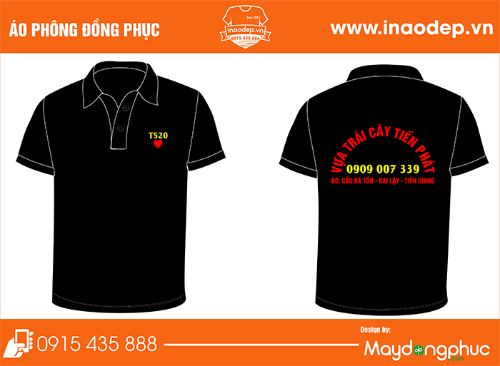 In áo vựa trái cây Tiến Phát | In ao phong dong phuc