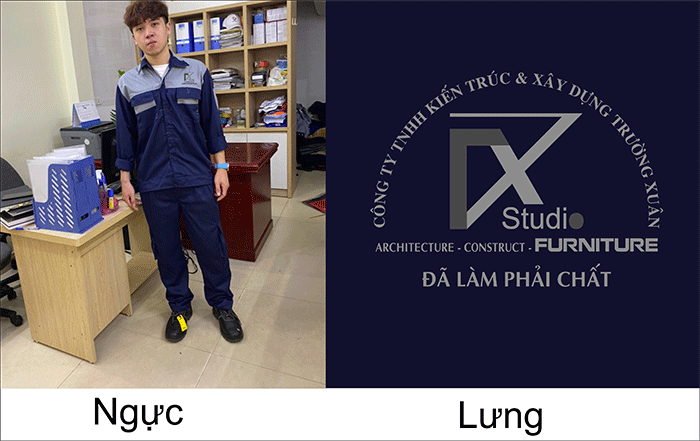 In đồng phục bảo hộ Công ty TNHH kiến trúc xây dựng Trường Xuân | In dong phuc bao ho