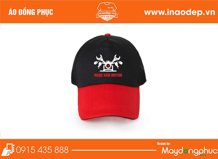 In mũ lưỡi trai cửa hàng Ngọc Hân Motor | In mu luoi trai