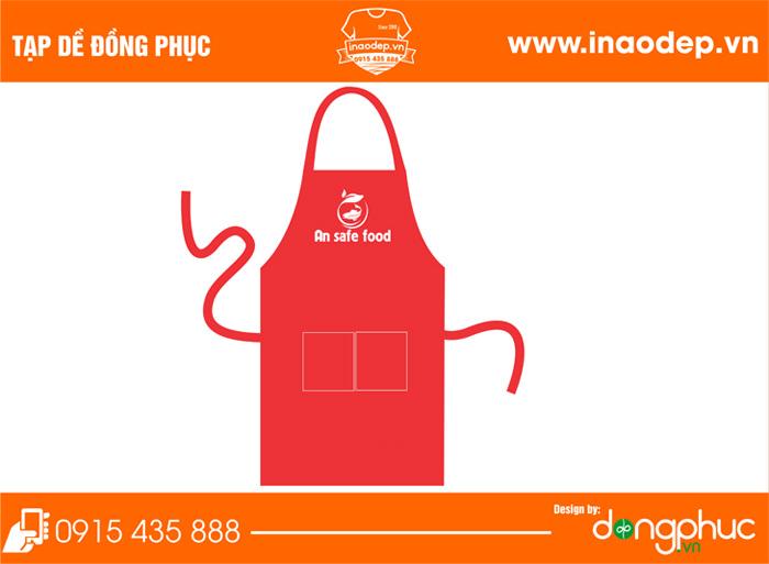 In tạp dề cửa hàng An Việt Food | In tap de