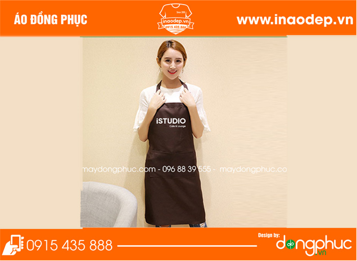 In tạp dề cửa hàng ISTUDIO | In tap de