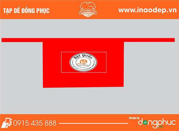 In tạp dề đồng phục Bệt Quán | In tap de