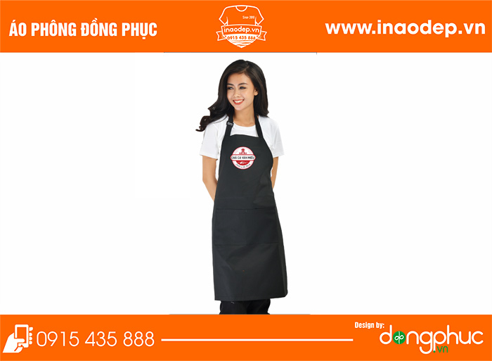 In tạp dề quán chả cá Văn Miếu | In tap de